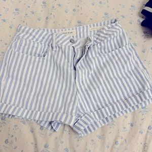 PacSun striped jean shorts
